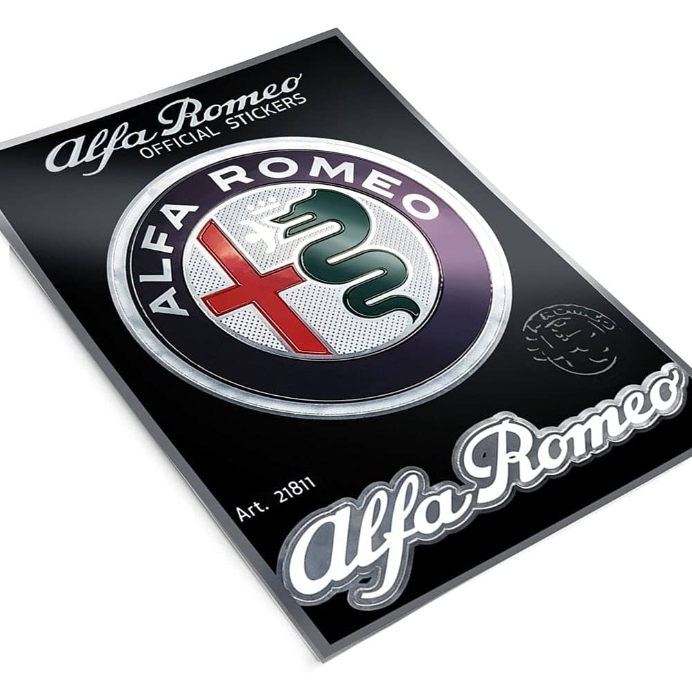 Alfa Romeo イラスト　額縁 Amazon.com: Alfa Romeo 3D Sticker Logo, 48 mm : Automotive